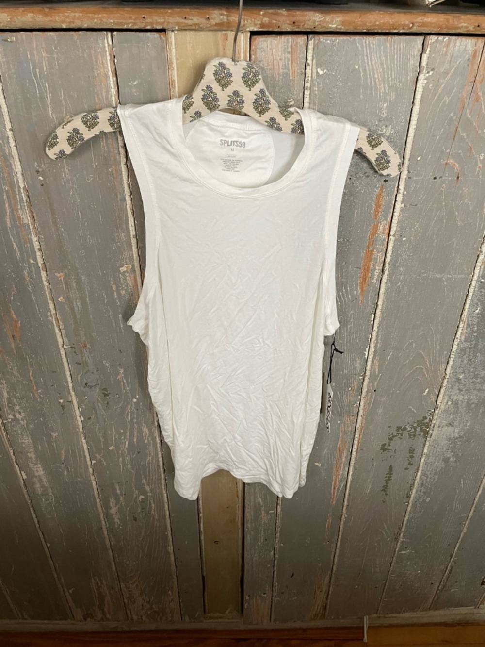 Splits59 White Sleeveless Muscle Tank